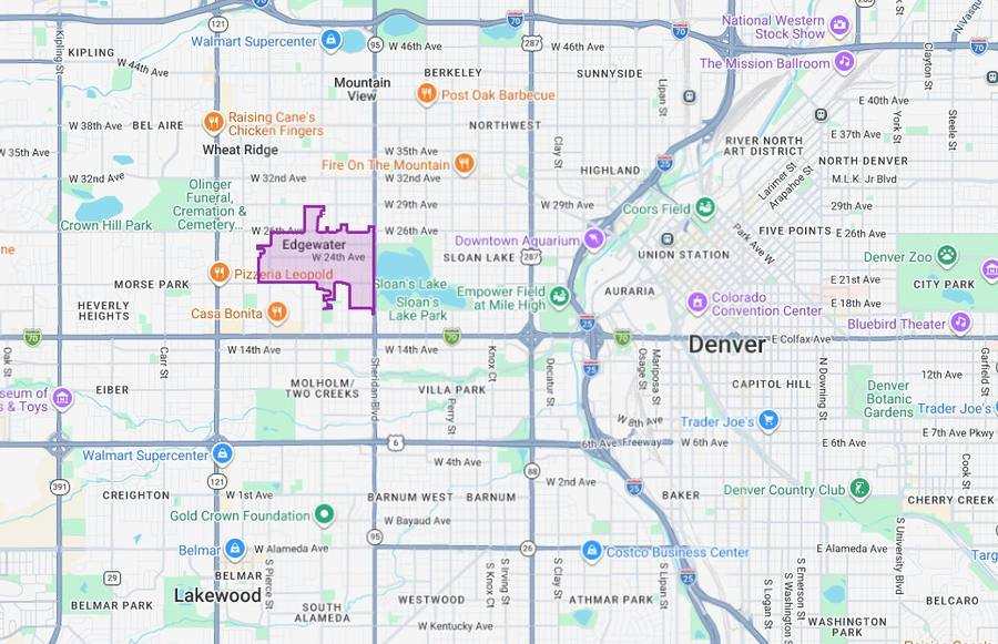 Edgewater map