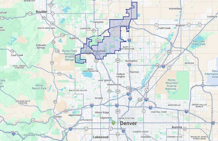 Broomfield map