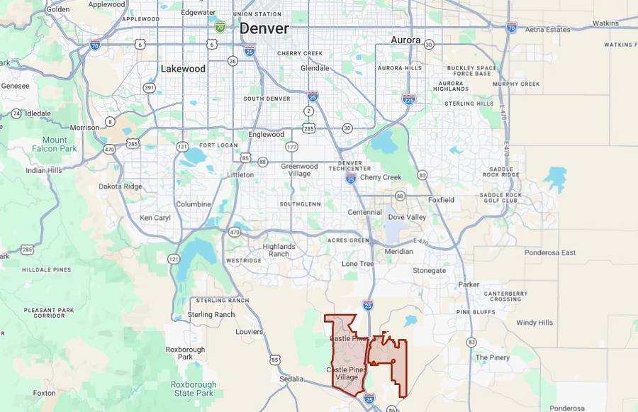 Castle Pines map