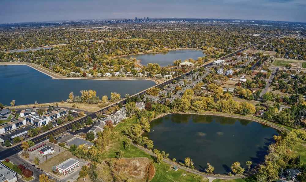 Lakewood Bear Creek Lake aerial view