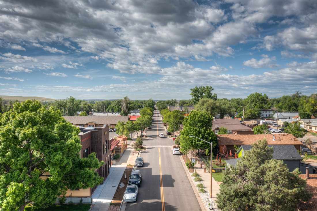 Erie Colorado neighborhood aerial