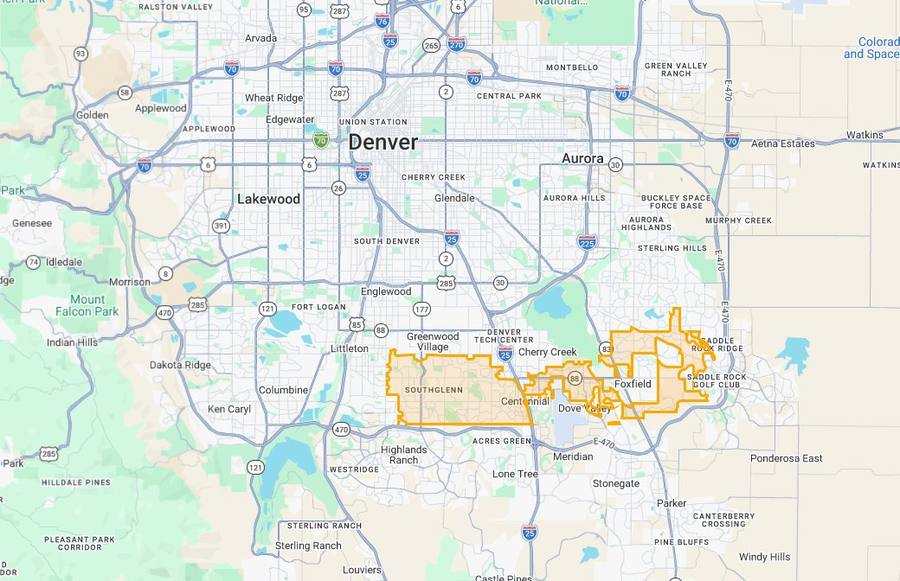 Centennial map