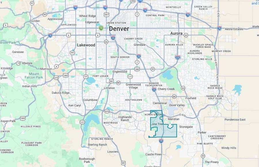 Lone Tree map
