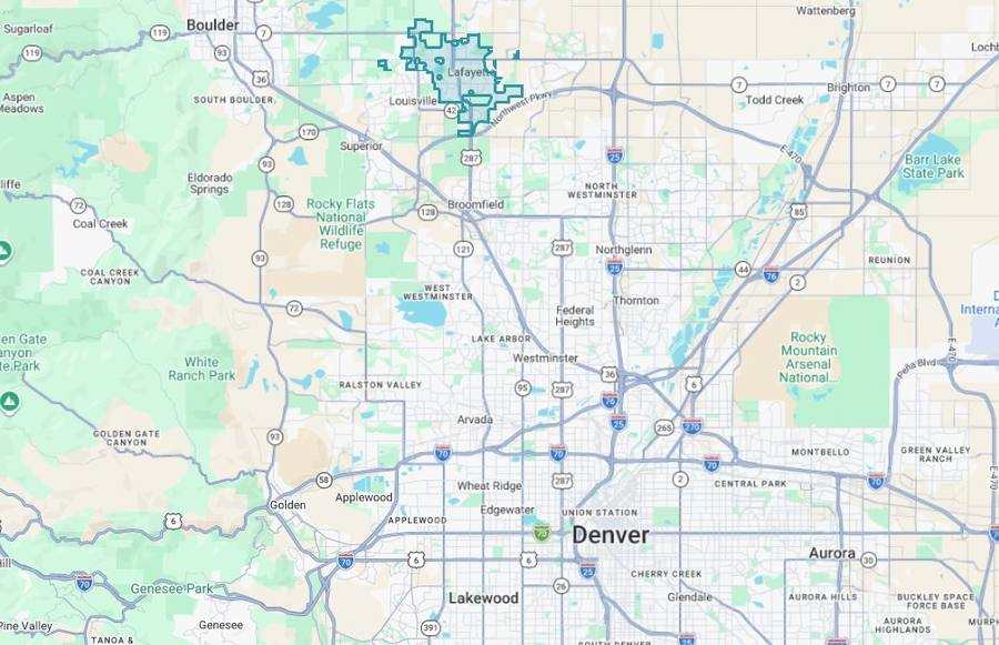 Lafayette map