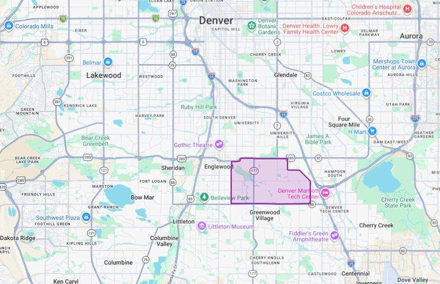 Cherry Hills Village map